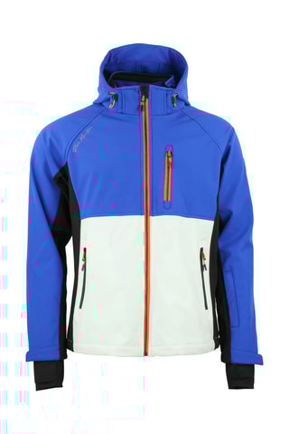 Jack met Capuchon Softshell Cametis  Koningsblauw en Wit - Blauw