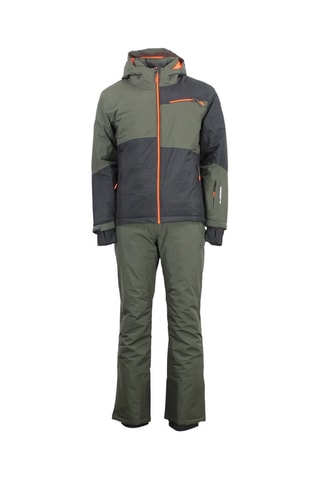 Jasje met Capuchon en Skibroek Cardio - Kaki - Zwart en groen