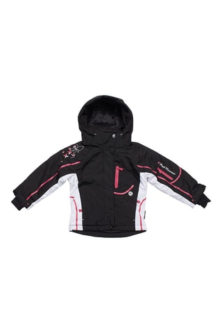 Jasje met Capuchon en Skibroek Gauline - Frambozenrood - Wit, zwart en roze