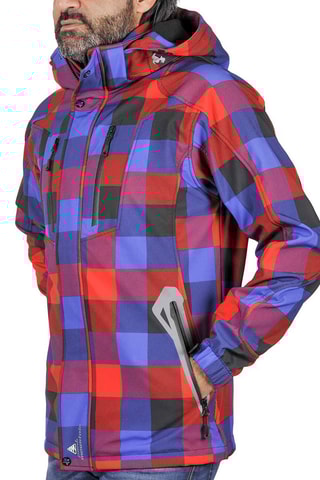 Jack met Capuchon Cina Peak Mountain - Geel en Grijs - Rood