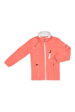 Fleece Jasje  Fuchsia - Wit en bruin