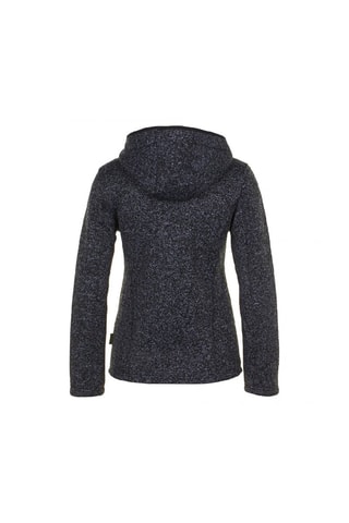 Fleece Jack met Capuchon Alaine Fuchsia - Zwart