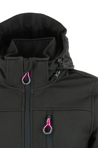 Jas met Capuchon Softshell Aclaudio Zwart - Zwart