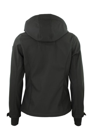 Jack met Capuchon Softshell Amaleo zwart en fuchsia - Zwart