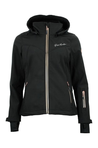 Jack met Capuchon Softshell Amaleo zwart en fuchsia - Zwart