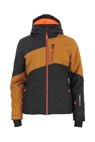 Jasje met Capuchon en Skibroek Anice - Koraalrood en Zwart - Zwart en bruin