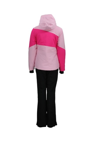 Jasje met Capuchon en Skibroek Anice - Koraalrood en Zwart - Zwart en roze