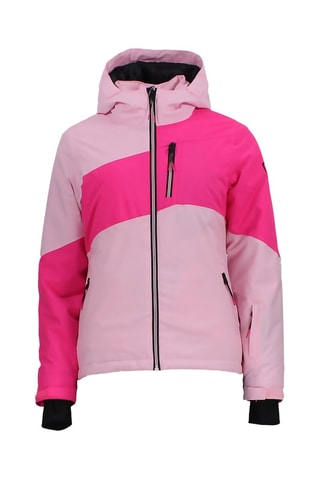 Jasje met Capuchon en Skibroek Anice - Koraalrood en Zwart - Zwart en roze