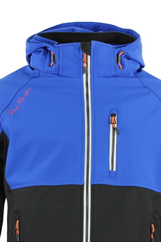 Jack met Capuchon Softshell Cametis  Koningsblauw en Zwart - Blauw
