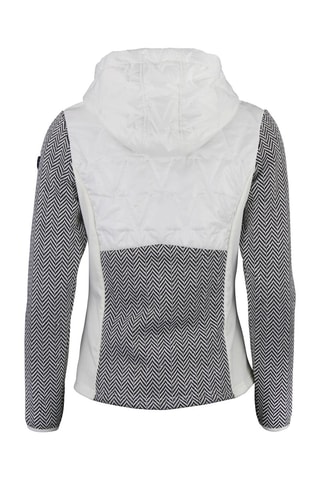 Fleece Jasje met Capuchon Animo - Wit - Zwart en wit