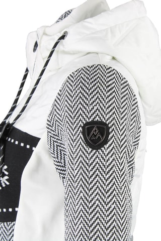 Fleece Jasje met Capuchon Animo - Wit - Zwart en wit