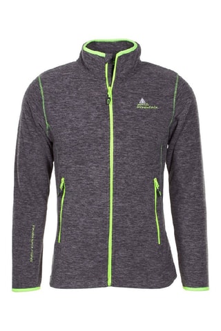 Fleece Jasje Ecastel - Zwart - Groen en grijs