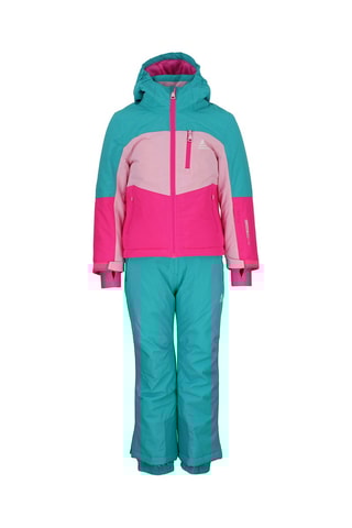 Jasje met Capuchon en Broek - Turquoise en roze - Blauw en roze