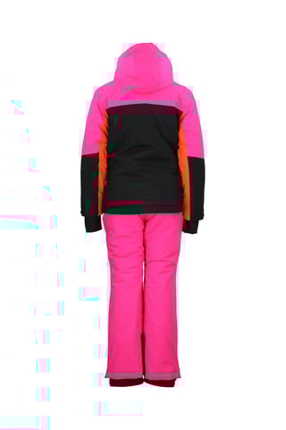 Jasje met Capuchon en Broek - Turquoise en roze - Zwart, oranje en roze