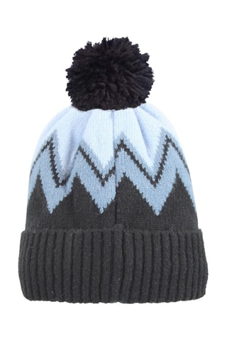 Muts met Pompon Mission - Kaki - Blauw, grijs en zwart