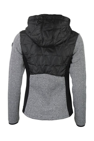 Fleece Jasje met Capuchon Animo - Zwart - Wit en zwart