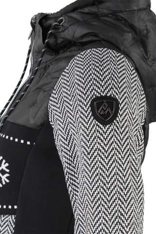 Fleece Jasje met Capuchon Animo - Zwart - Wit en zwart