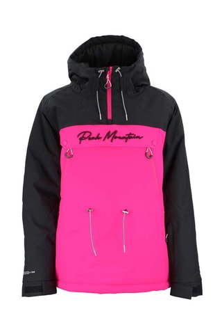 Ski-jack Avini Zwart en Fuchsia - Roze