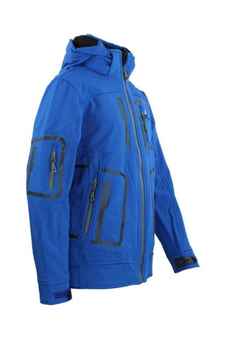 Softshell Jasje Ecoftibi Donkergrijs - Blauw