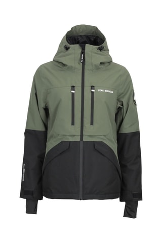 Gewatteerde Jas met Capuchon Acesna - Kaki - Groen en grijs