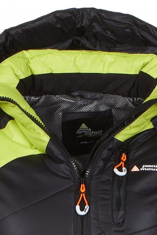 Gewatteerde Jas met Capuchon Acilorg Wit en Anijsgroen - Zwart