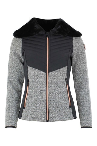 Fleece Jack Antemos   - Zwart en Gemêleerd Grijs - Zwart