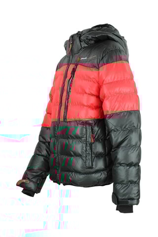 Gewatteerde Jas met Capuchon Ecaptin Zwart en Koningsblauw - Rood