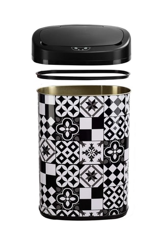 Automatische Prullenbak Majestic 58 l  Zwart en Wit