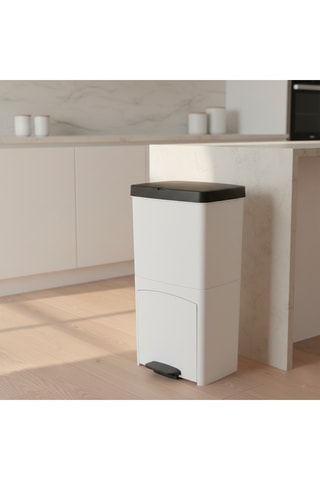 Poubelle PICEA - Blanc - 76,5 x 39 x 29 cm