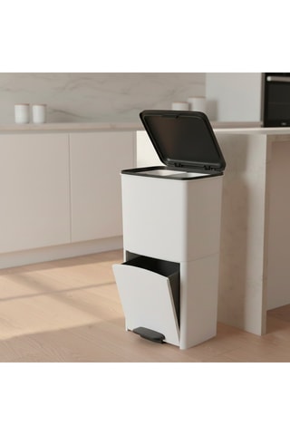 Poubelle PICEA - Blanc - 76,5 x 39 x 29 cm