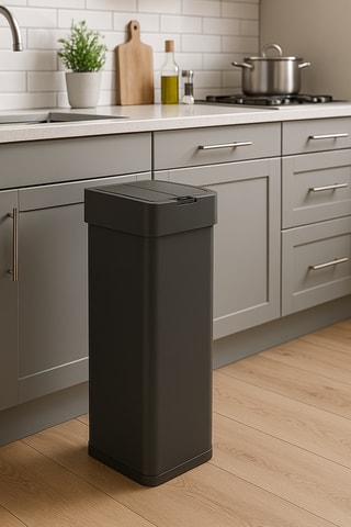 Roestvrijstalen Automatische Prullenbak SILVERLAKE - Zwart - 42,4 x 26,9 x 67 cm