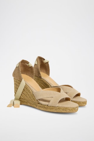 Espadrilles compensées en coton biologique Bailey - Beige