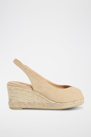 Espadrilles compensées en coton biologique Barbara - Beige
