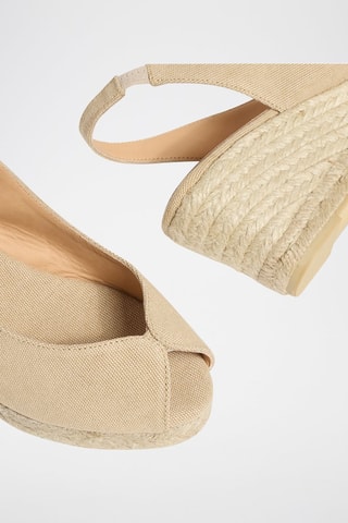 Espadrilles compensées en coton biologique Barbara - Beige