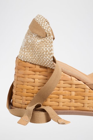 Espadrilles compensées en nubuck Tina - Beige