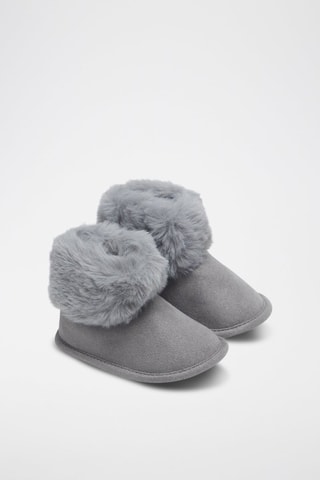 Chaussons fourrés - Gris