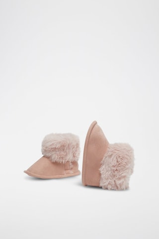 Chaussons fourrés - Rose poudré