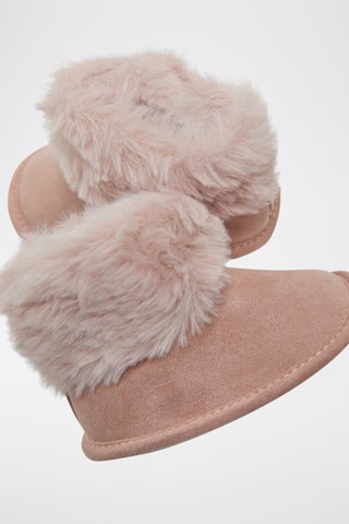 Chaussons fourrés - Rose poudré