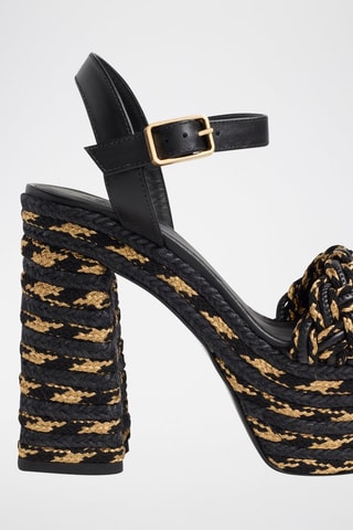 Sandales à talons en cuir Anne - Noir