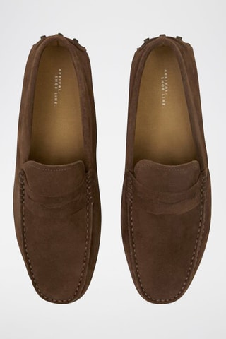 Mocassins en nubuck - Marron foncé