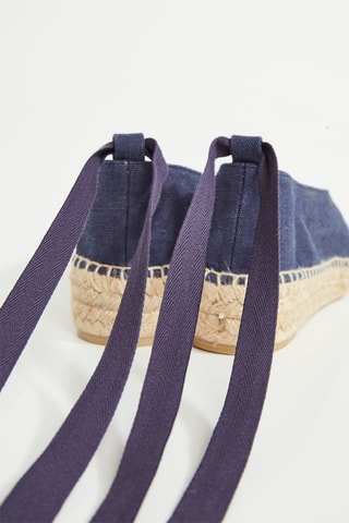 Ballerines en coton biologique Gea - Bleu foncé