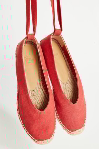 Ballerines en coton biologique Gea - Rouge