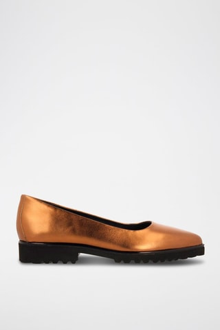 Ballerines en cuir - Doré