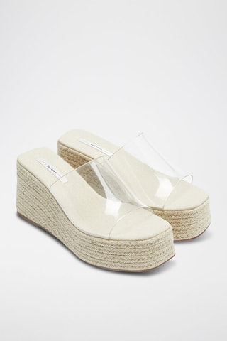 Mules compensées - Blanc