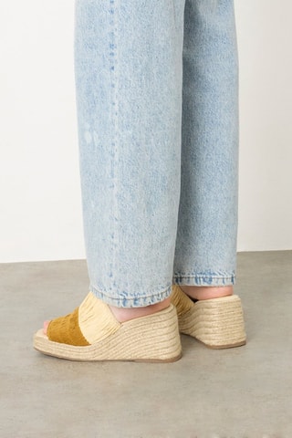 Mules compensées Tonia - Beige