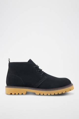 Boots en nubuck - Bleu marine