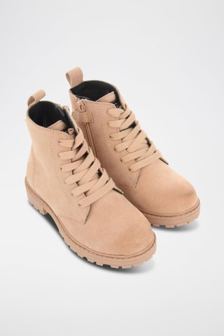 Bottines en nubuck - Rose