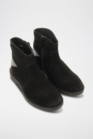 Bottines en cuir - Noir et argenté