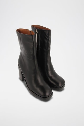 Bottines en cuir - Noir