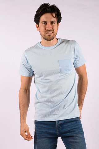 T-shirt - Blanc et bleu